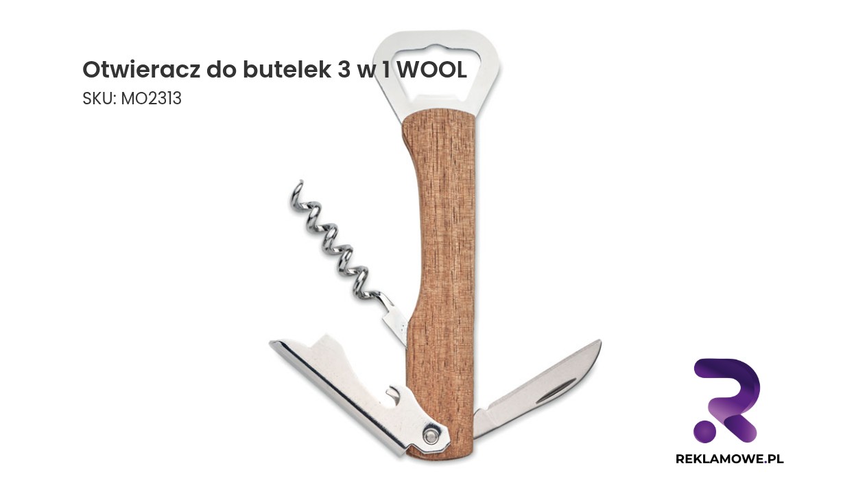 Otwieracz do butelek 3 w 1 marki WOOL