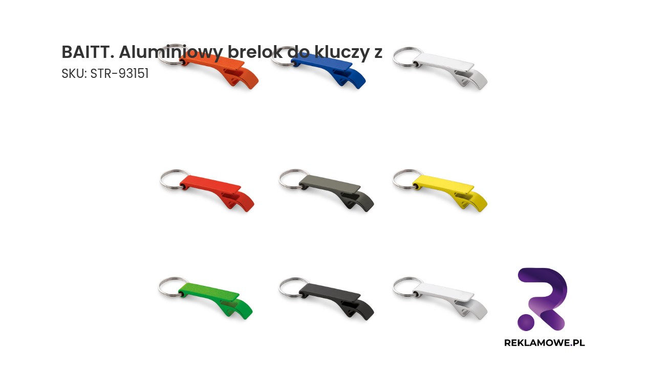 BAITT. Aluminiowy brelok do kluczy z otwieraczem do kapsułek BAITT aluminiowy brelok do kluczy z - zdjęcie produktu