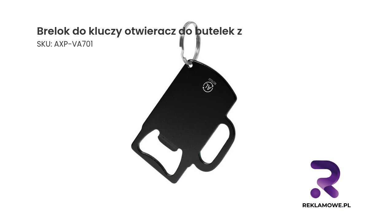 Brelok do kluczy, otwieracz do butelek z aluminium z recyklingu Brelok do kluczy z otwieraczem do butelek – praktyczny gadżet