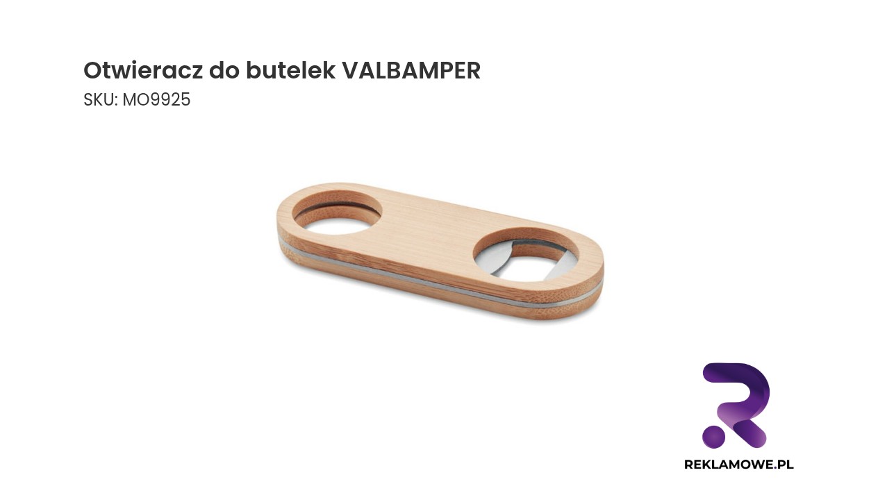 Otwieracz do butelek VALBAMPER na białym tle