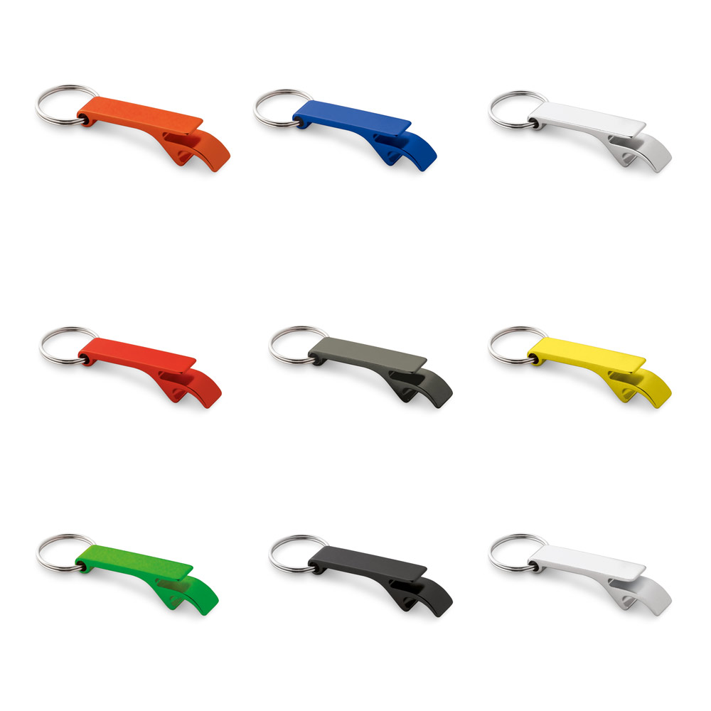 BAITT. Aluminiowy brelok do kluczy z otwieraczem do kapsułek 93151_set